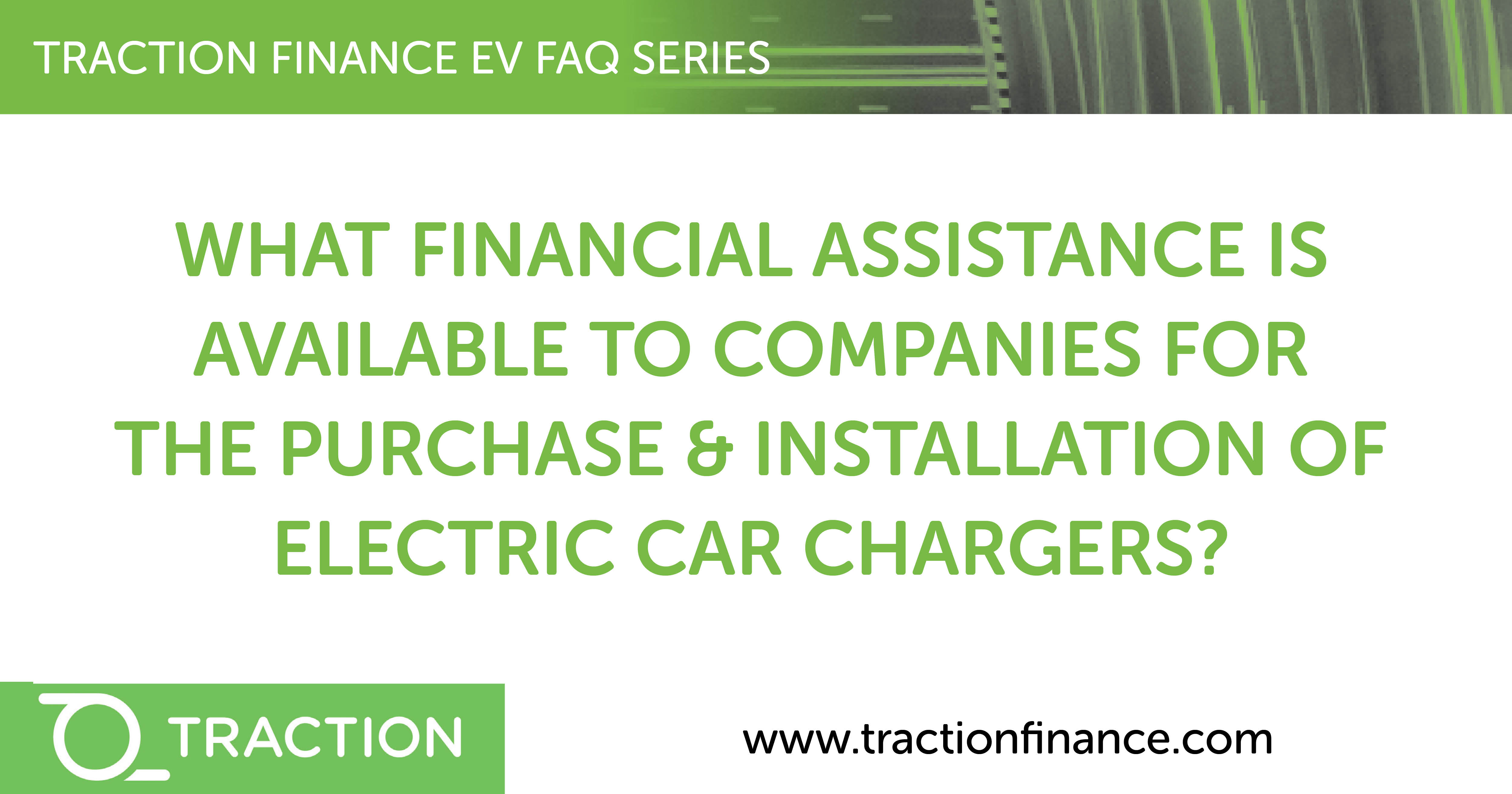 Financial assistance for companies to purchase EV chargers